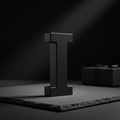 Black Eye — 3D printed black letter I pun prop