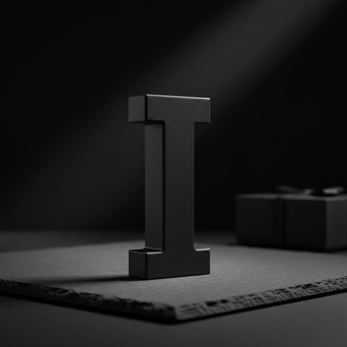 Black Eye — 3D printed black letter I pun prop