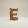 Brownie — 3D printed brown letter E pun prop